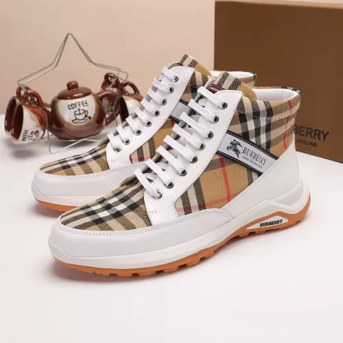 Replica Burberry High Tops Shoes For Men #1273966 $76.00 USD for Wholesale