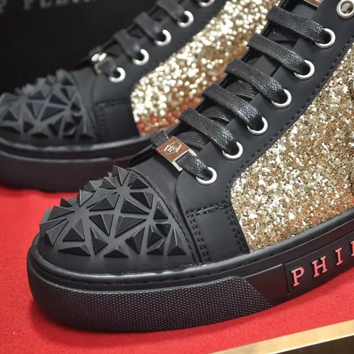 Replica Philipp Plein PP High Tops Shoes For Men #1274104 $88.00 USD for Wholesale