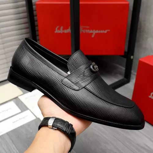 Replica Salvatore Ferragamo Leather Shoes For Men #1274218 $82.00 USD for Wholesale