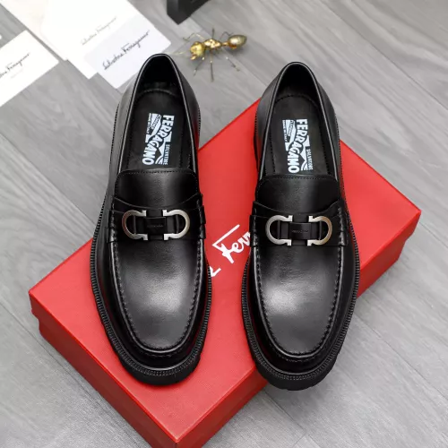 Replica Salvatore Ferragamo Leather Shoes For Men #1274223 $88.00 USD for Wholesale