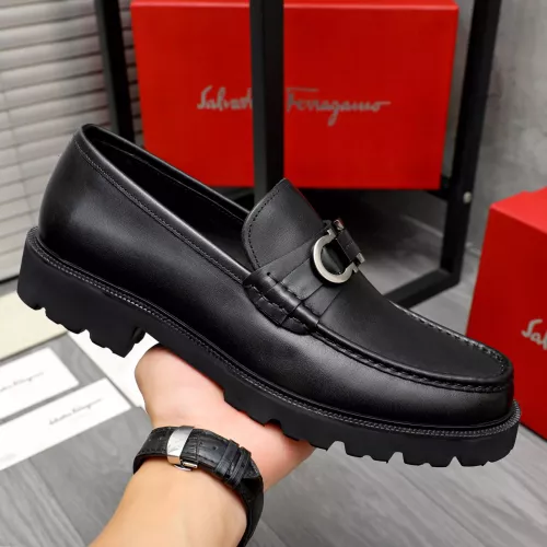 Replica Salvatore Ferragamo Leather Shoes For Men #1274223 $88.00 USD for Wholesale