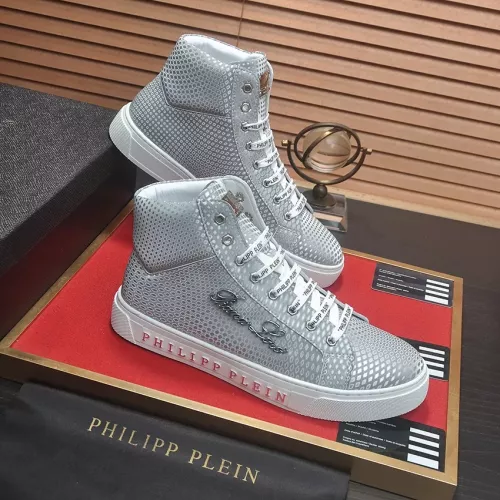 Replica Philipp Plein PP High Tops Shoes For Men #1274326 $85.00 USD for Wholesale