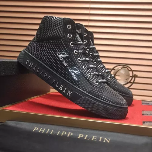 Replica Philipp Plein PP High Tops Shoes For Men #1274327 $85.00 USD for Wholesale