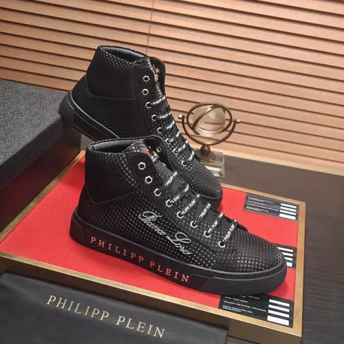 Replica Philipp Plein PP High Tops Shoes For Men #1274327 $85.00 USD for Wholesale