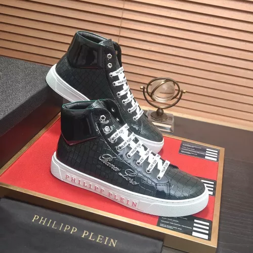 Replica Philipp Plein PP High Tops Shoes For Men #1274330 $85.00 USD for Wholesale