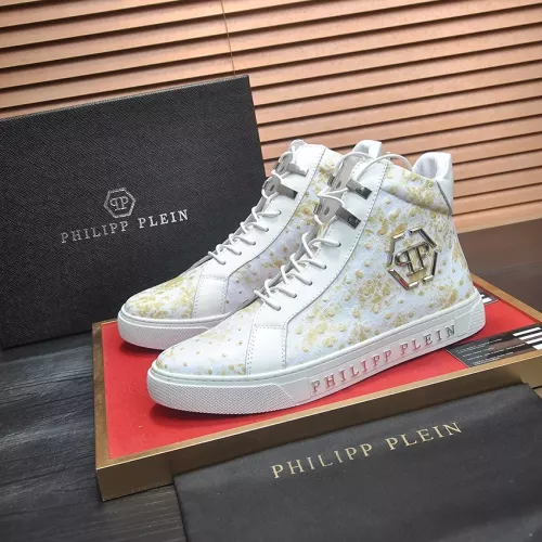 Replica Philipp Plein PP High Tops Shoes For Men #1274371, $88.00 USD, [ITEM#1274371], Replica Philipp Plein PP High Tops Shoes outlet from China