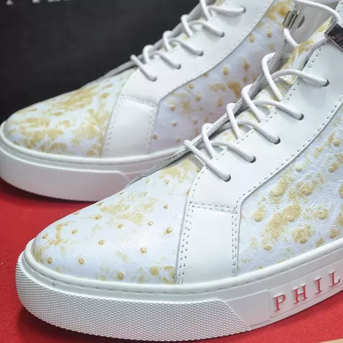 Replica Philipp Plein PP High Tops Shoes For Men #1274371 $88.00 USD for Wholesale