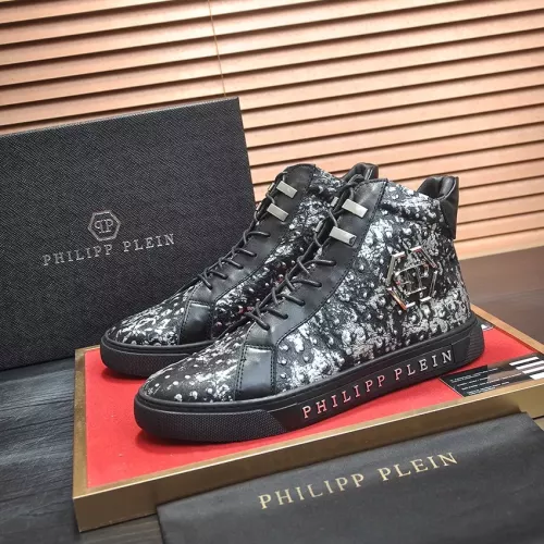 Replica Philipp Plein PP High Tops Shoes For Men #1274372, $88.00 USD, [ITEM#1274372], Replica Philipp Plein PP High Tops Shoes outlet from China