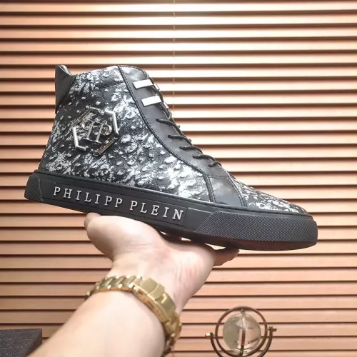 Replica Philipp Plein PP High Tops Shoes For Men #1274372 $88.00 USD for Wholesale