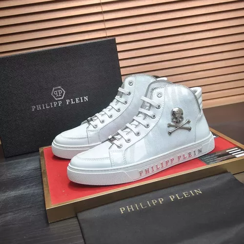 Replica Philipp Plein PP High Tops Shoes For Men #1274376, $88.00 USD, [ITEM#1274376], Replica Philipp Plein PP High Tops Shoes outlet from China