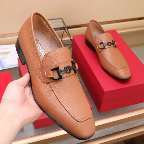 Replica Salvatore Ferragamo Leather Shoes For Men #1274680 $122.00 USD for Wholesale