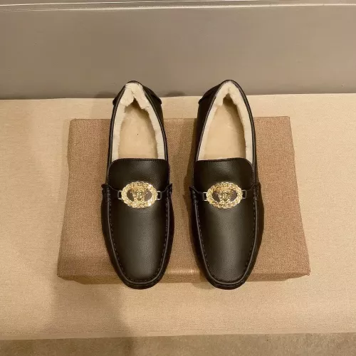 Replica Versace Leather Shoes For Men #1274746, $72.00 USD, [ITEM#1274746], Replica Versace Leather Shoes outlet from China