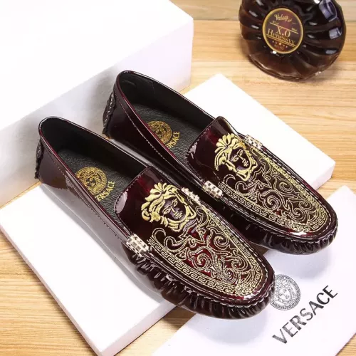 Replica Versace Leather Shoes For Men #1274773, $68.00 USD, [ITEM#1274773], Replica Versace Leather Shoes outlet from China