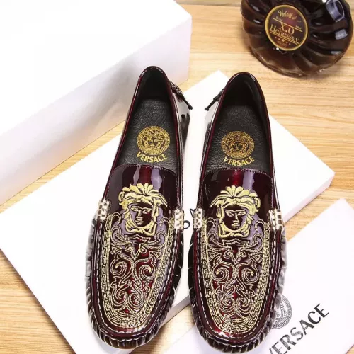 Replica Versace Leather Shoes For Men #1274773 $68.00 USD for Wholesale