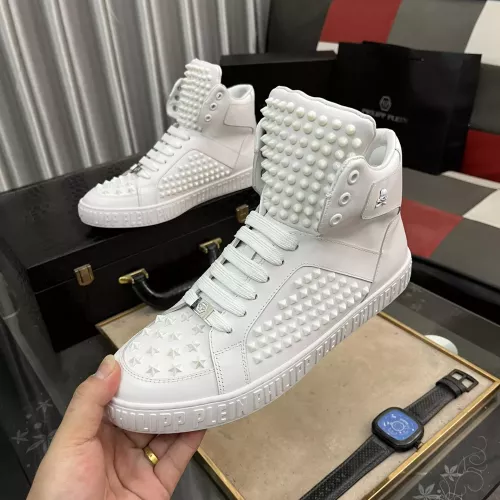 Replica Philipp Plein PP High Tops Shoes For Men #1274966, $125.00 USD, [ITEM#1274966], Replica Philipp Plein PP High Tops Shoes outlet from China