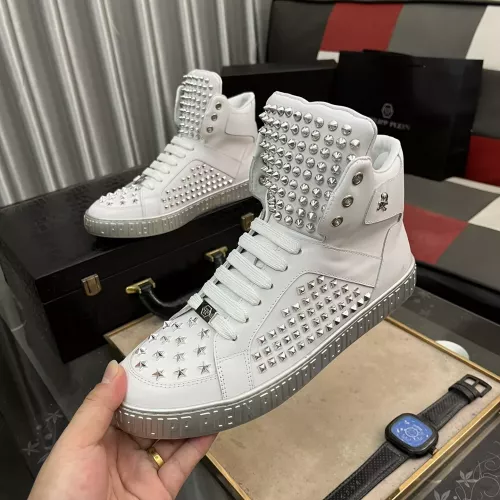 Replica Philipp Plein PP High Tops Shoes For Men #1274968, $125.00 USD, [ITEM#1274968], Replica Philipp Plein PP High Tops Shoes outlet from China