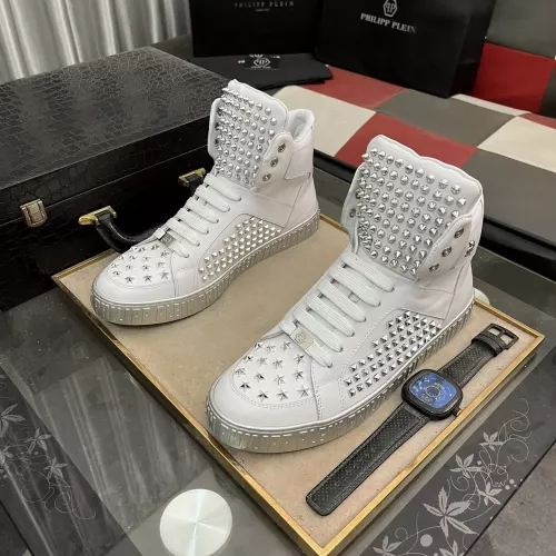 Replica Philipp Plein PP High Tops Shoes For Men #1274968 $125.00 USD for Wholesale