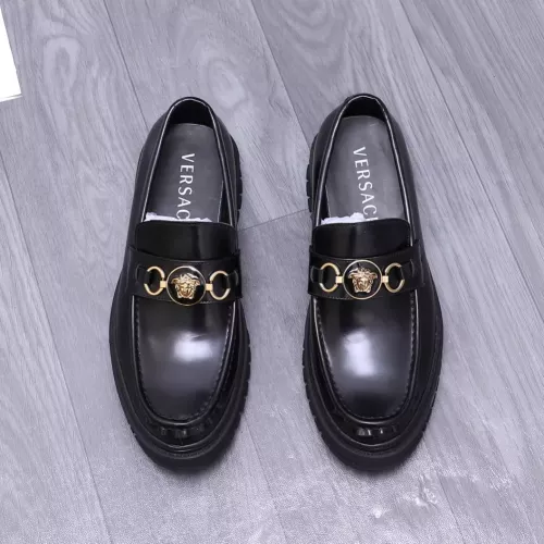 Replica Versace Leather Shoes For Men #1275007 $88.00 USD for Wholesale