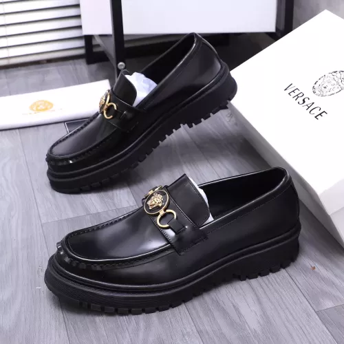 Replica Versace Leather Shoes For Men #1275007 $88.00 USD for Wholesale