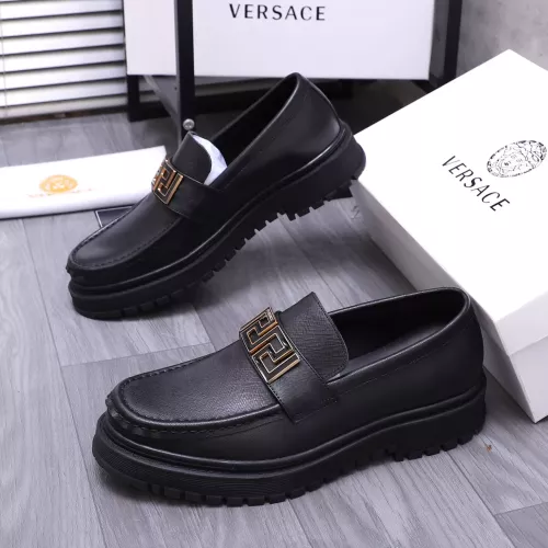 Replica Versace Leather Shoes For Men #1275008 $88.00 USD for Wholesale