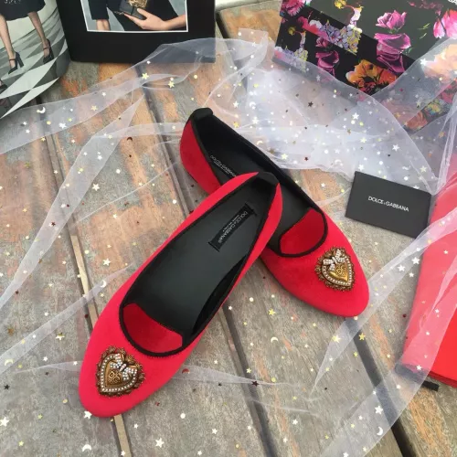 Replica Dolce & Gabbana D&G Flat Shoes For Women #1275600 $130.00 USD for Wholesale