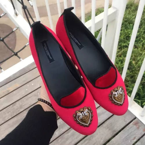 Replica Dolce & Gabbana D&G Flat Shoes For Women #1275600 $130.00 USD for Wholesale