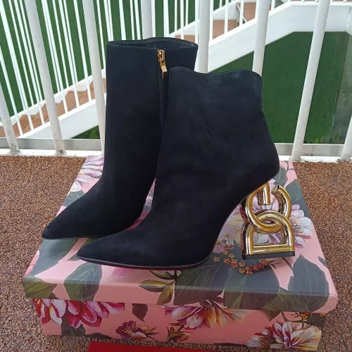 Replica Dolce & Gabbana D&G Boots For Women #1275834 $165.00 USD for Wholesale