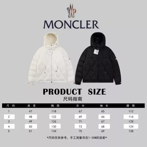 Replica Moncler Down Feather Coat Long Sleeved For Unisex #1280177 $190.00 USD for Wholesale