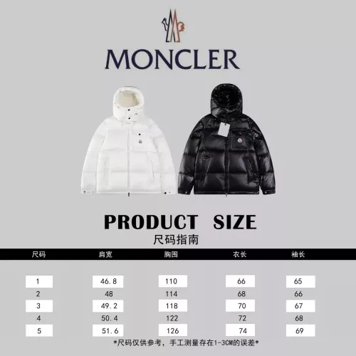 Replica Moncler Down Feather Coat Long Sleeved For Unisex #1280206 $150.00 USD for Wholesale