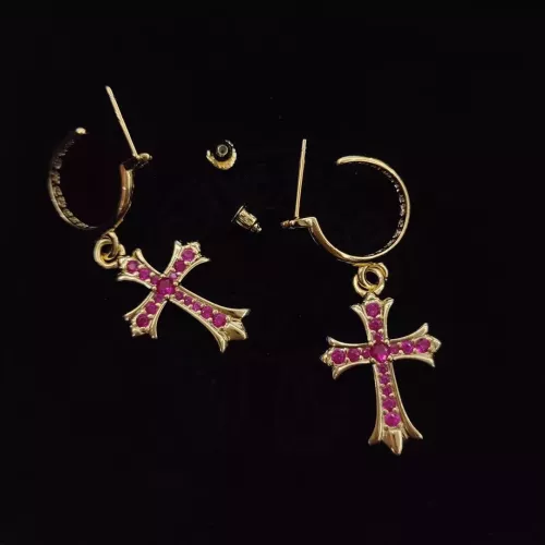 Replica Chrome Hearts Earrings For Women #1281414 $34.00 USD for Wholesale