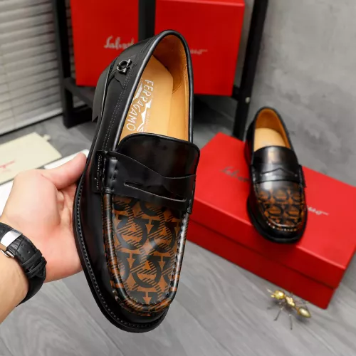 Replica Salvatore Ferragamo Leather Shoes For Men #1284699 $100.00 USD for Wholesale