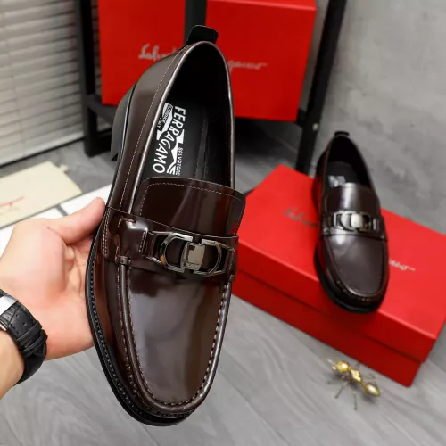 Replica Salvatore Ferragamo Leather Shoes For Men #1284701 $100.00 USD for Wholesale