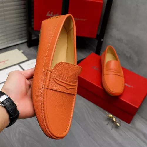 Replica Salvatore Ferragamo Leather Shoes For Men #1284738 $68.00 USD for Wholesale