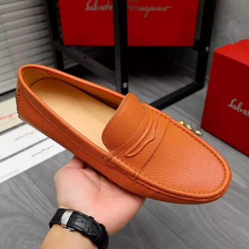 Replica Salvatore Ferragamo Leather Shoes For Men #1284738 $68.00 USD for Wholesale