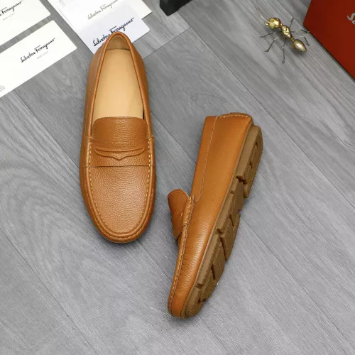 Replica Salvatore Ferragamo Leather Shoes For Men #1284739 $68.00 USD for Wholesale