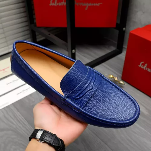 Replica Salvatore Ferragamo Leather Shoes For Men #1284741 $68.00 USD for Wholesale