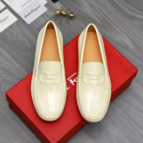 Replica Salvatore Ferragamo Leather Shoes For Men #1284745 $68.00 USD for Wholesale