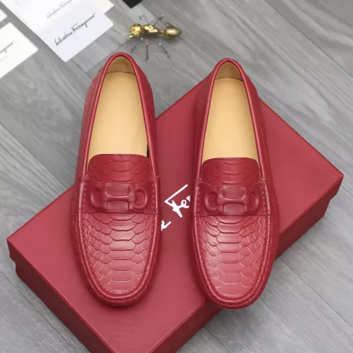 Replica Salvatore Ferragamo Leather Shoes For Men #1284751 $68.00 USD for Wholesale