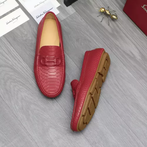 Replica Salvatore Ferragamo Leather Shoes For Men #1284751 $68.00 USD for Wholesale