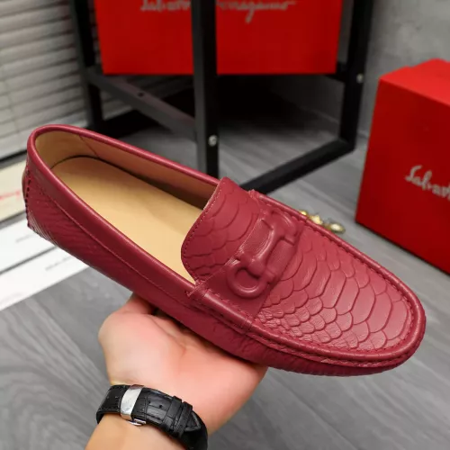 Replica Salvatore Ferragamo Leather Shoes For Men #1284751 $68.00 USD for Wholesale