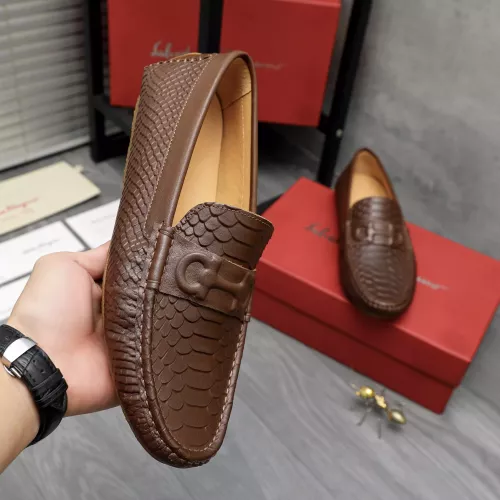 Replica Salvatore Ferragamo Leather Shoes For Men #1284752 $68.00 USD for Wholesale