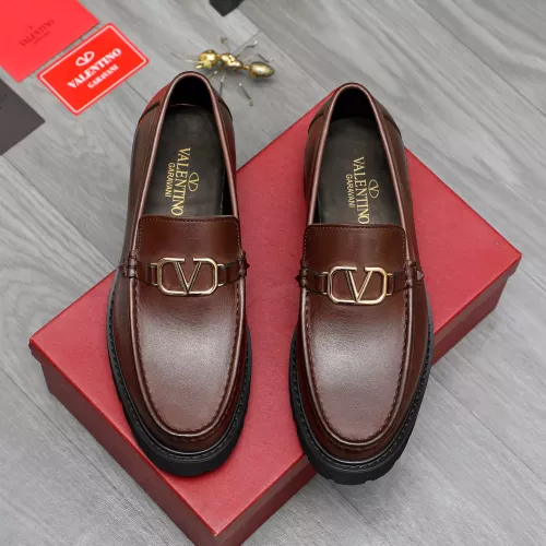 Replica Valentino Leather Shoes For Men #1284758 $82.00 USD for Wholesale