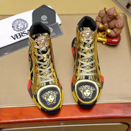 Replica Versace High Tops Shoes For Men #1285290 $76.00 USD for Wholesale