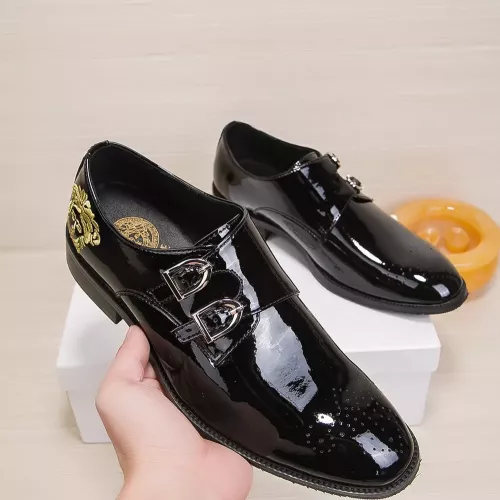 Replica Versace Leather Shoes For Men #1285419 $76.00 USD for Wholesale