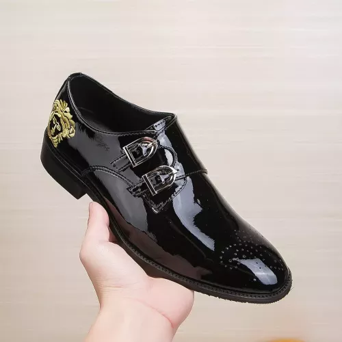 Replica Versace Leather Shoes For Men #1285419 $76.00 USD for Wholesale