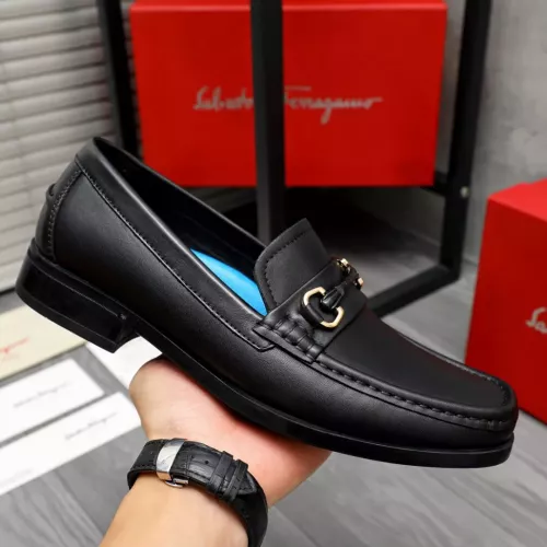 Replica Salvatore Ferragamo Leather Shoes For Men #1288847 $92.00 USD for Wholesale