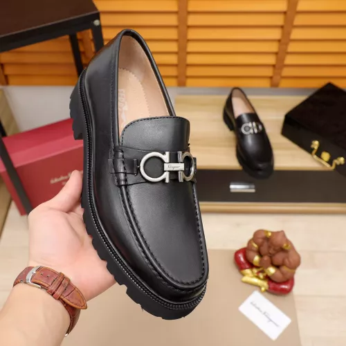 Replica Salvatore Ferragamo Leather Shoes For Men #1288851 $96.00 USD for Wholesale