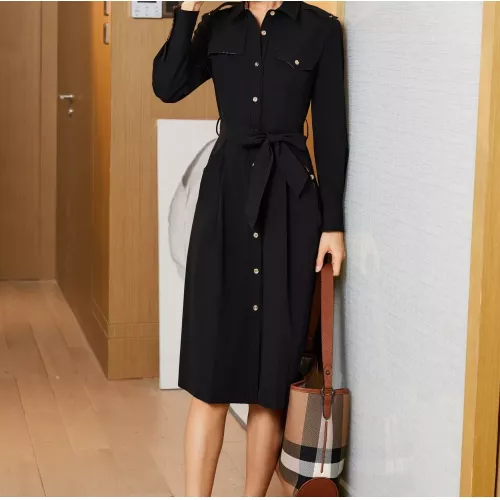 Replica Burberry Dresses Long Sleeved For Women #1291010 $128.00 USD for Wholesale