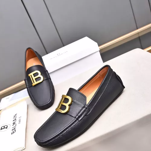 Replica Balmain Leather Shoes For Men #1291874 $80.00 USD for Wholesale