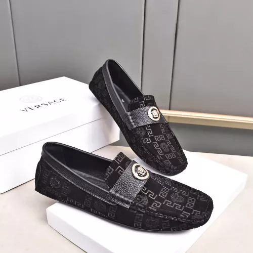 Replica Versace Leather Shoes For Men #1291893 $80.00 USD for Wholesale